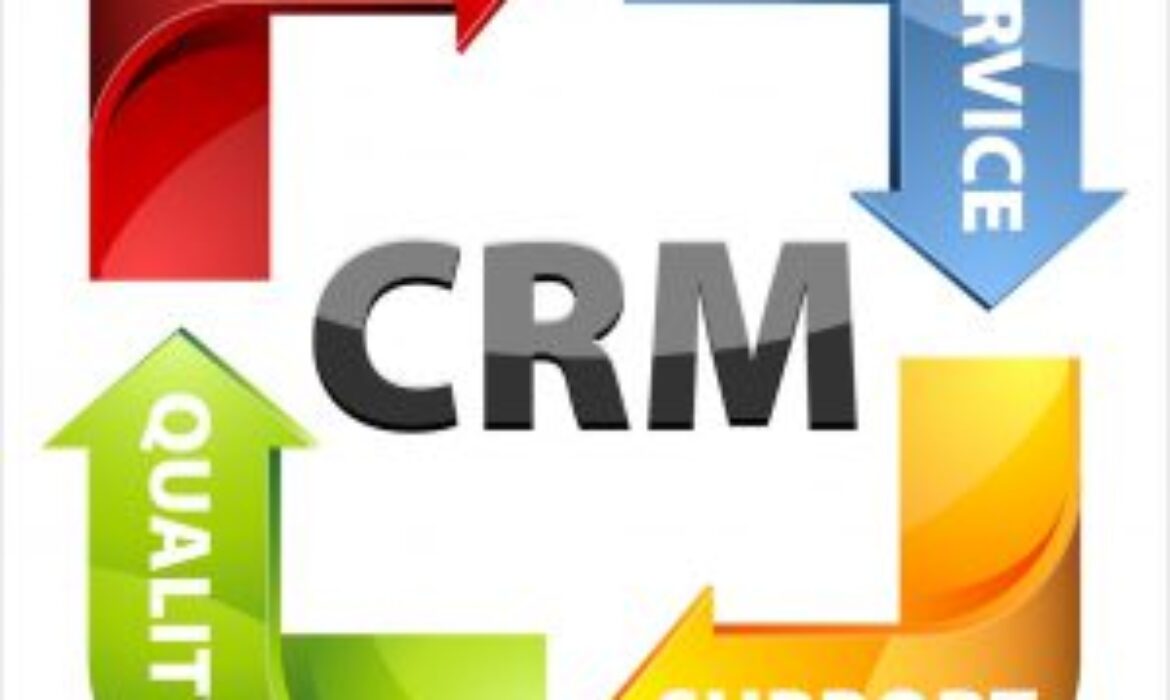 The letters CRM surrounded by arrows