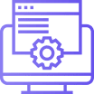 Purple Computer Settings Icon