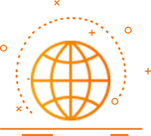 globe icon orange