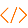orange computer code symbol