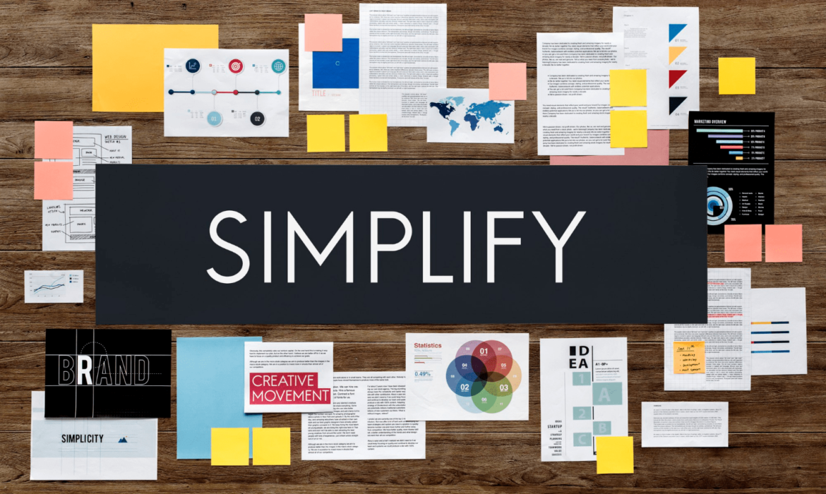 The word simplify on a table
